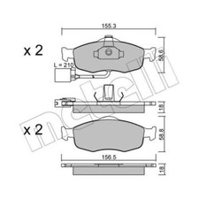 METELLI Bremsbeläge Bremsbelegsatz vorne für Ford Mondeo II Turnier