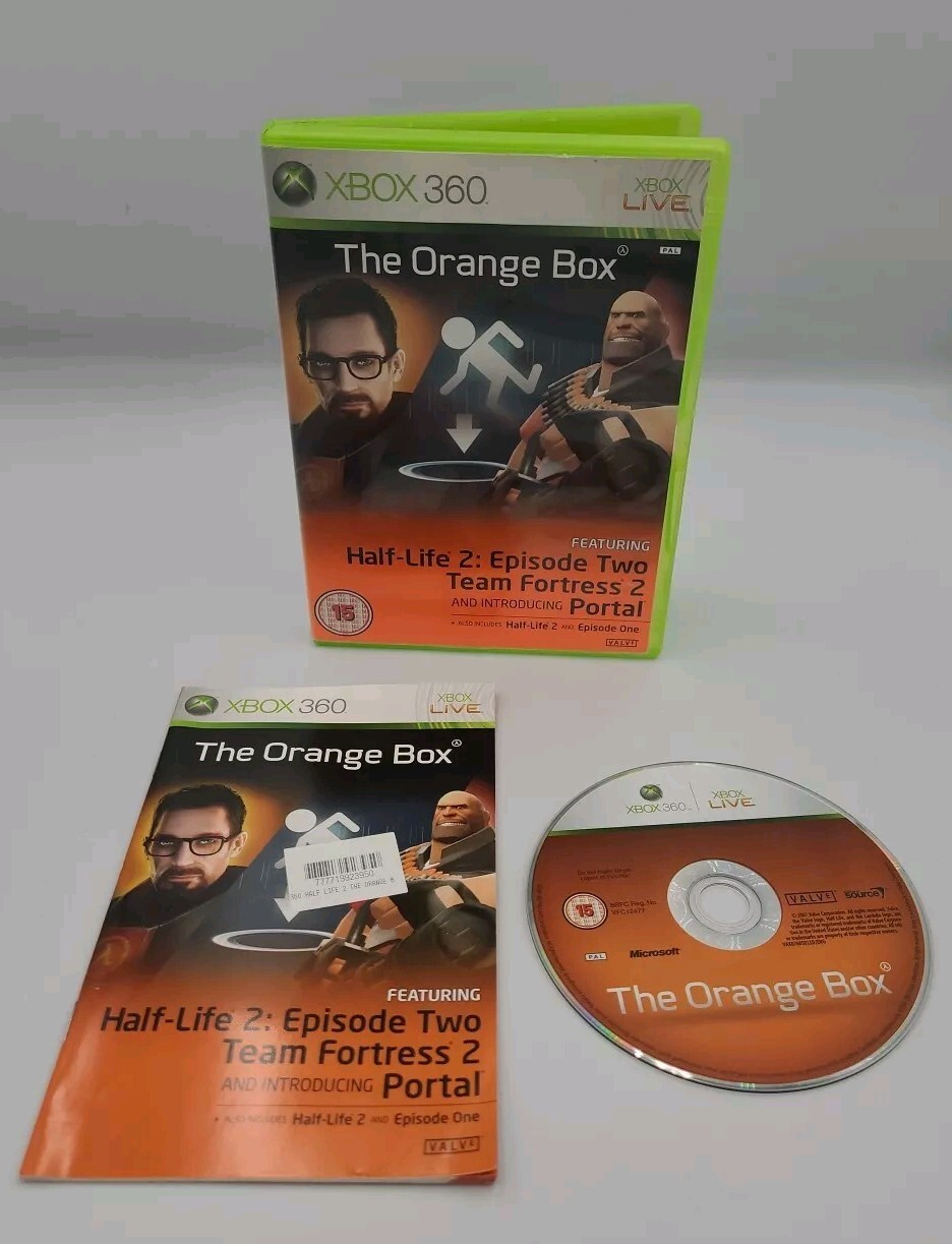 Half-Life 2: The Orange Box XBOX 360 Game With Manual Portal 2 Team ...