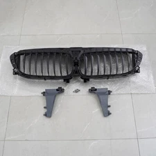 Set For 2017-2020 BMW G30 Black Front Upper Radiator Grille Active Air Shutter