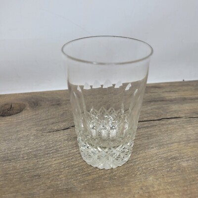 Vintage geätztes Trinkglas Markenlos