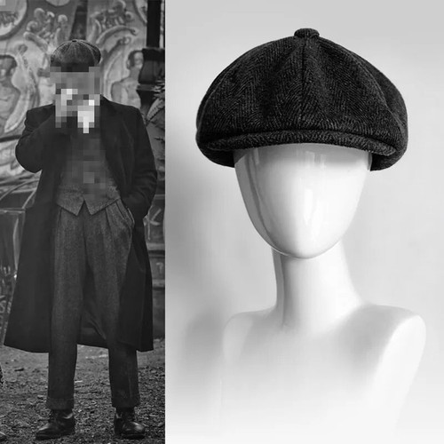 Retro Newsboy Caps Men Octagonal British Painters Hats Hip Hop Flat Caps AUS - Picture 2 of 10