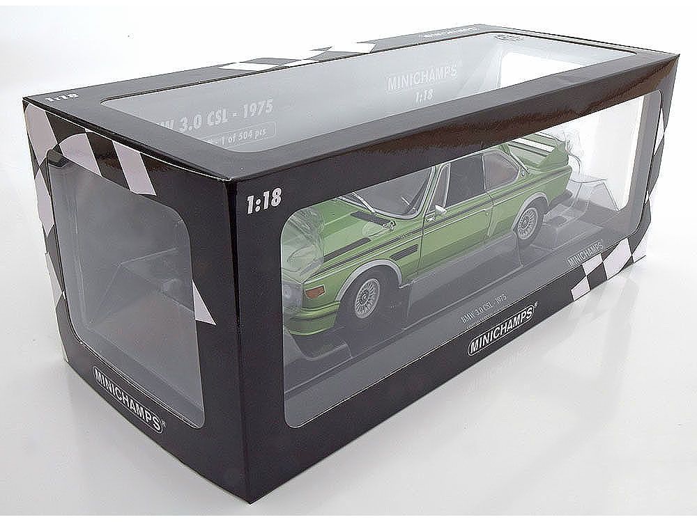 Minichamps 1975 BMW E9 3.0 CSL Coupe Green Metallic LE 504pc 1:18 