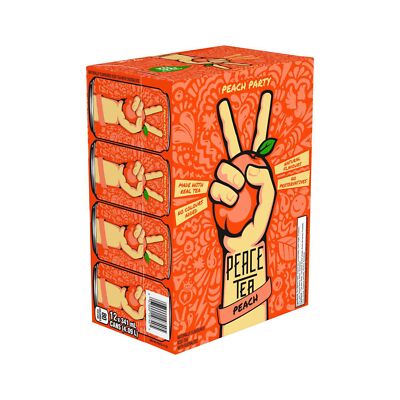 24 Cans of Peace Tea Peach Party Iced Tea 341 ml Each | eBay