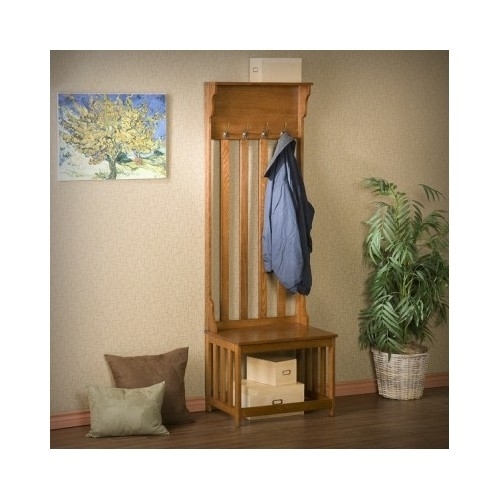 Coat Hat Racks Brown Wooden Hall Tree Coat Rack Hat Storage