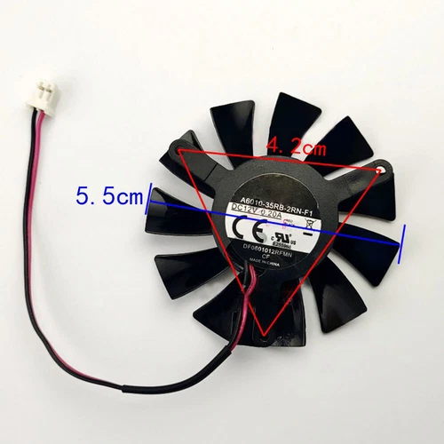 Graphics Card Fan 2Pin 55mm 4 Video Card GT240 GT430 8600GT 8500GT HD5570 9500GT