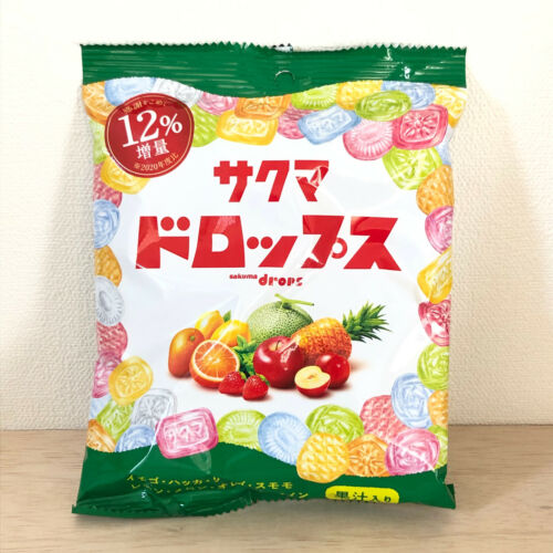 Sakuma Gotas Frutas Caramelo 124g 8 Tipos Sabor Caramelo Japonés Kawaii Lindo - Imagen 1 de 2