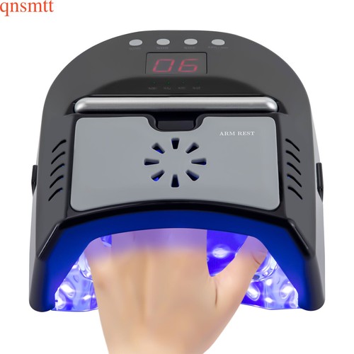 Lampada Asciuga Unghie Ricaricabile per Unghie Gel+Ventilatore 72W Lampada Unghie UV LED Senza Fili - Foto 3 di 20
