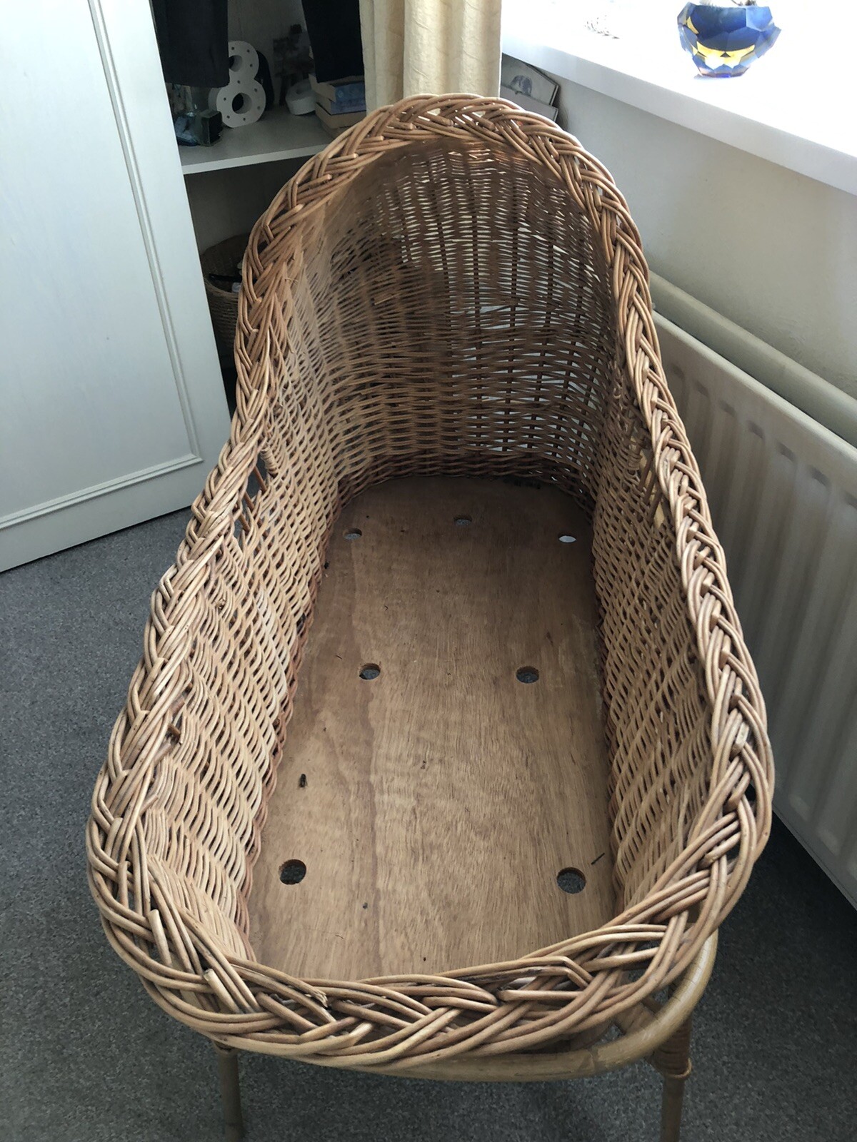 Wicker Baby With Stand Vintage eBay