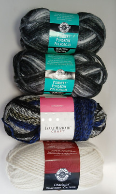 NWT Black White Yarn Craft Bundle Variety Skein Lot 4