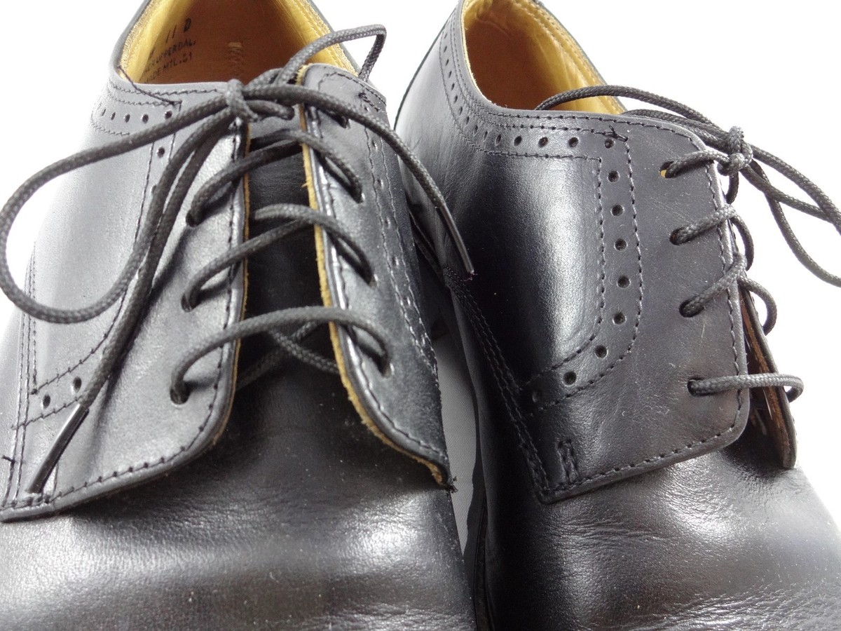 Bass & Co Mens Wingtip Oxford Dress Shoes 11.5 D Formal Darien Black Leather Formal Black Wingtip Oxford Brogues by Anatomic & Co main image 4