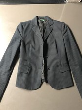 United Colors Of benetton Women  s Blazer Black Pinstriped Size EU 40 Small 
