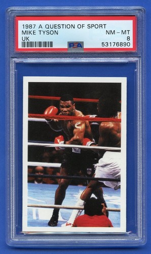 1987 MIKE TYSON PSA 8 NM-MT UK A QUESTION OF SPORT BOXING DEAD CENTERED RZC 