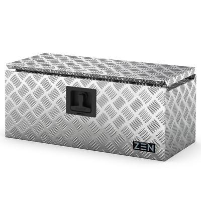 DAKEN Zen 78 Premium Deichselkasten aus Alu 30x50x30 Riffelblech  Staukiste