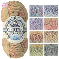 King Cole Crescendo Aran 100g - All Colours Knitting Wool Yarn Craft Crochet
