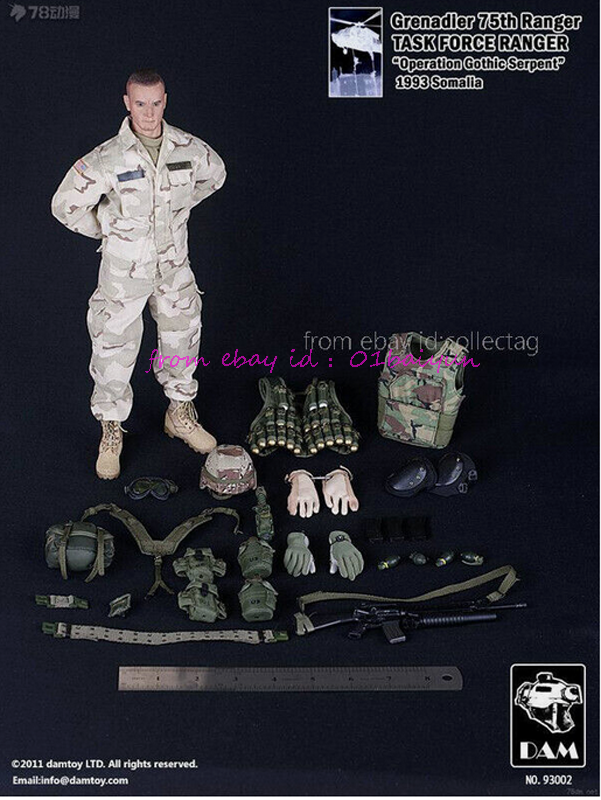 ミリタリー Grenadler 75th Ranger TASK FORCE RANGER Grenadier -75th Ranger Task Force Ranger Somalia 93 Dam Toys