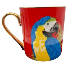 Blue and Gold Macaw Parrot Tea Coffee Mug Fine China Cambridge English by Design