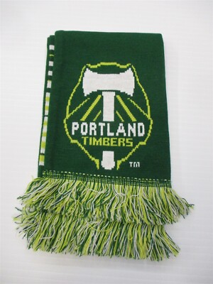 ADIDAS Men's Portland Timbers Soccer Green/Yellow Tassel Rectangle Scarf