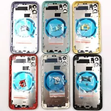 Back Glass Housing Cover Frame Replacement For iPhone XR X 11 12 13 14 Pro MAX