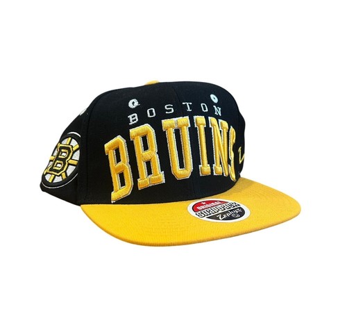 Boston Bruins Zephyr NHL Hockey Snapback Wool Hat Cap Black Yellow NWT - Picture 2 of 7