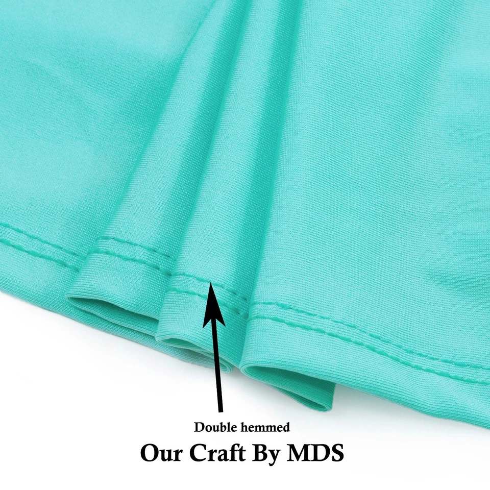 Fajas de silla de spandex + corredores de mesa de satén decoración de boda cumpleaños fiesta (oferta combinada) Foto 4 de 4