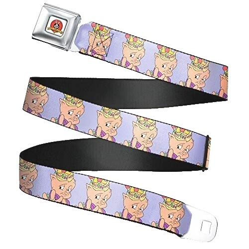 Y2K Invader Zim GIR Buckle-Down Cadillac Seatbelt Belt w Cartoon Character Print Nickelodeon Belt, Seatbelt Buckle Belt, Invader Zim Gir  main image 2