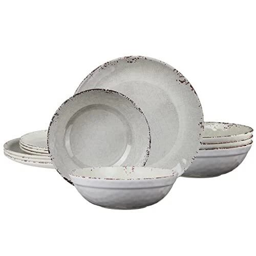 Rustic melamine top dinnerware sets
