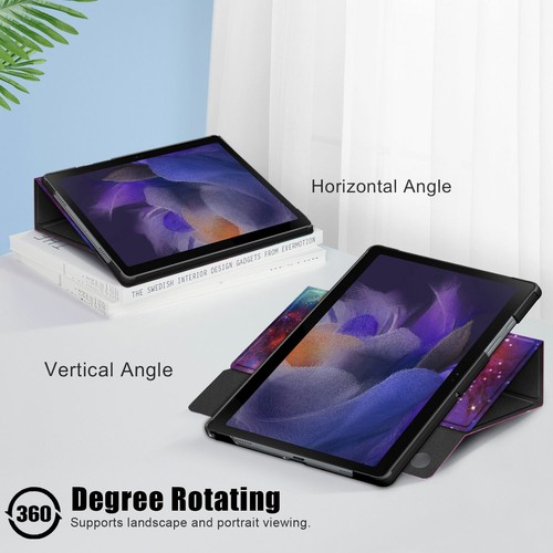 For Samsung Galaxy Tab A8 10.5 Folio Rotating Leather PenHolder Case Smart Cover - Picture 67 of 71