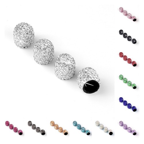 4 Stck. Diamant Kristall Auto Reifen Ventil Kappen Glänzend Staubdicht Rad Ventil Abdeckung - Bild 6 von 17