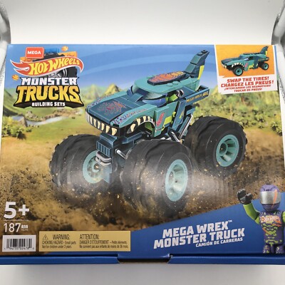 Monster Truck Mattel Mega Construx Hot Wheels Mega-Wrex ab 5 Jahre Bausatz grün