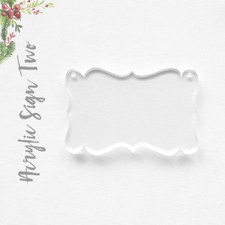 25 ACRYLIC CHRISTMAS ORNAMENTS BLANK SIGN TWO 1/8" THICK-SELECT SIZE COLOR