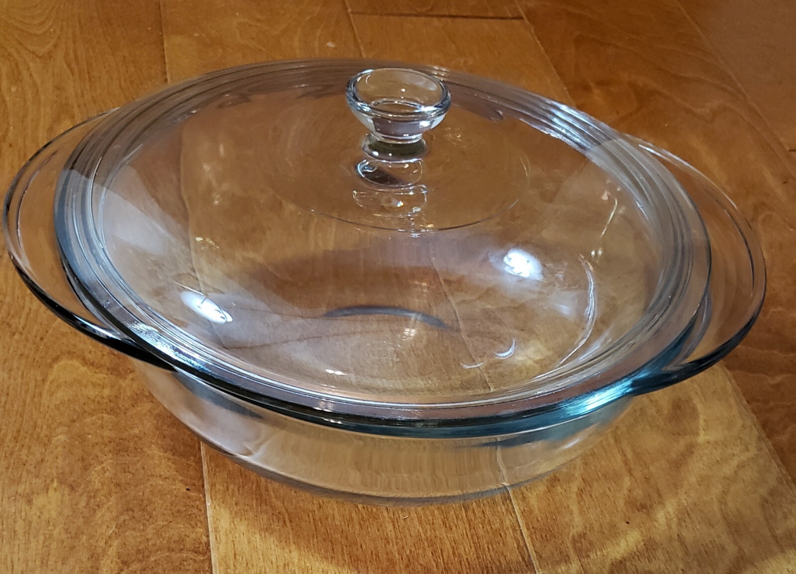 Anchor Hocking 2 Qt Clear Glass Casserole Dish with Handled Lid 9