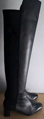 BOTAS SOBRE LA RODILLA STUART WEITZMAN GILLIAN 60 EN CUERO NEGRO UK 7 / EU 40 *£750 - Imagen 3 de 23