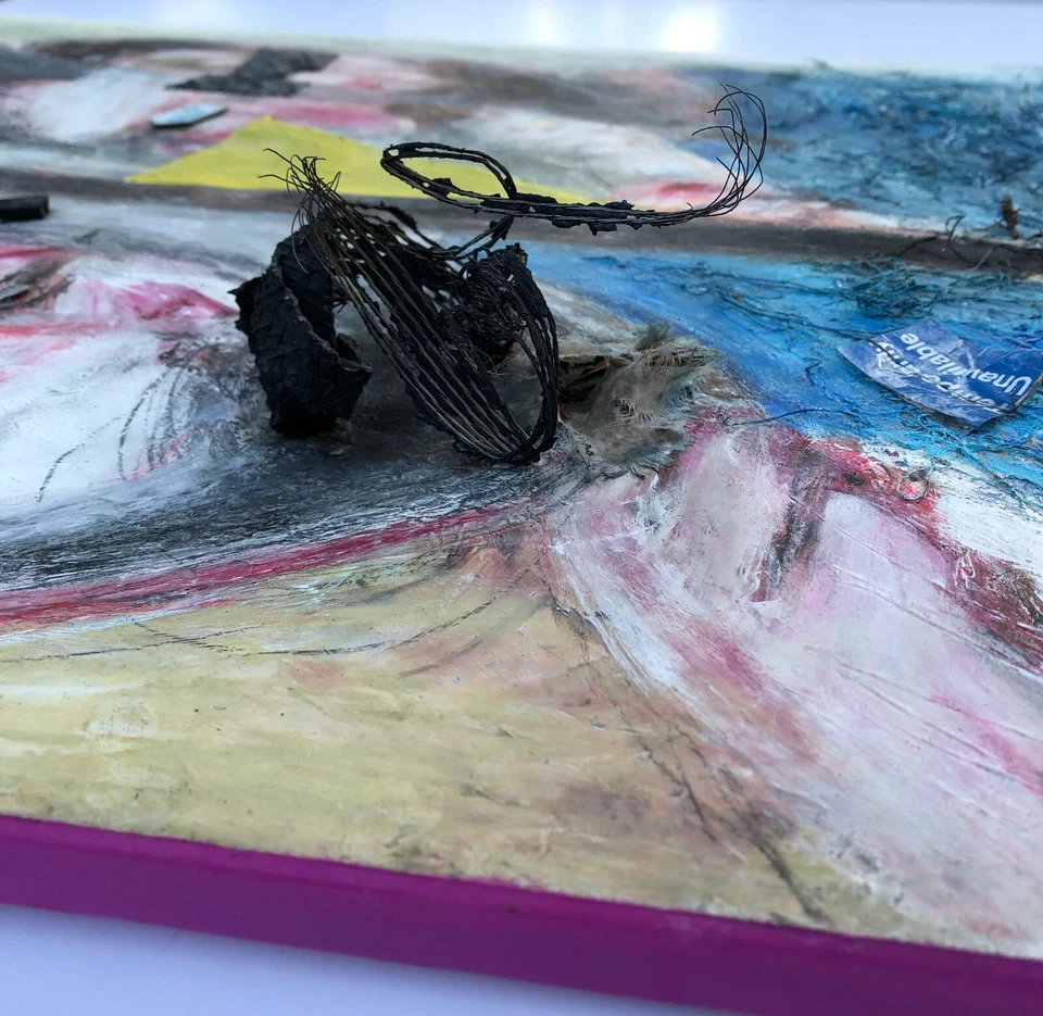 Cepillando mis dientes en el camino al infierno - Pintura de retrato Steven Tannenbaum Tao-E Foto 2 de 4