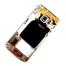 Samsung Galaxy S6 Edge Gold metal side housing bezel+rear camera glass  Genuine