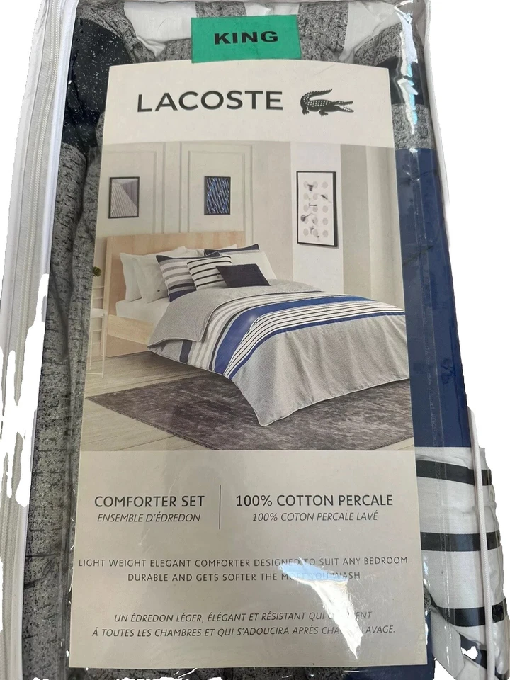Juego de edredón Auckland Blue King 102*96 CNC 100 % algodón percal precio de venta sugerido por el fabricante 198 USD Foto 2 de 4