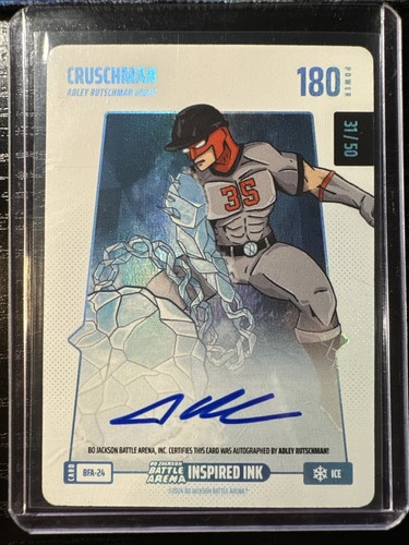 Bo Jackson Battle Arena CRUSHMAN Adley Rutshman Inspired Ink Auto Ice 31/50