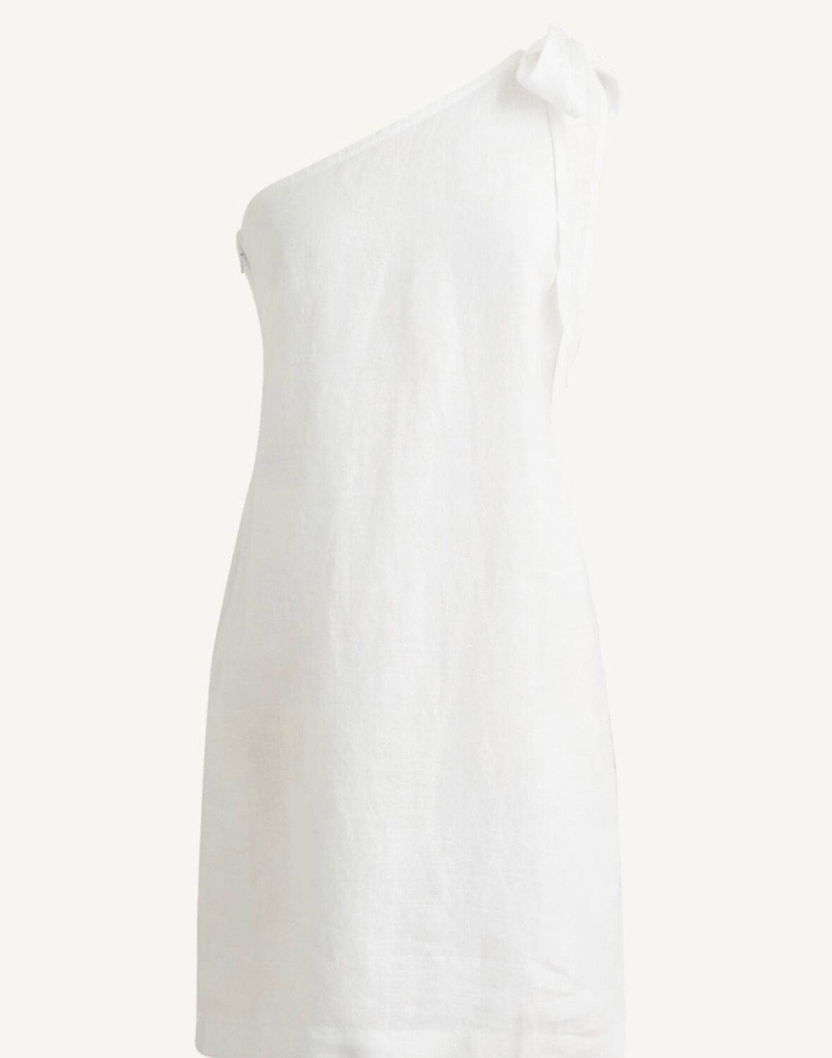NEW WITH TAGS J CREW Women's White One-shoulder linen shift dress XXL ($110 RRP)