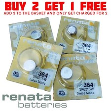 Renata Premium Watch Battery 364 High Power Replacement Gold - ADD 3 - PAY FOR 2