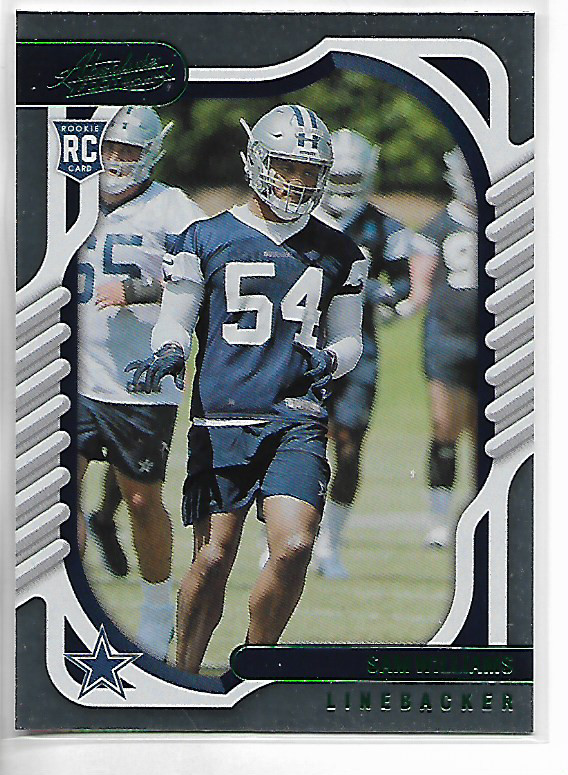 2022 Panini Absolute Sam Williams Green Parallel Rookie Card