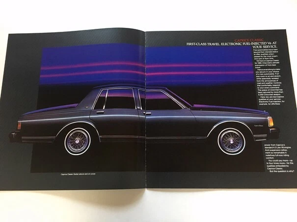 1985 Chevrolet Caprice Classic and Impala 16-page Vintage Sales Brochure Catalog Foto 2 de 4