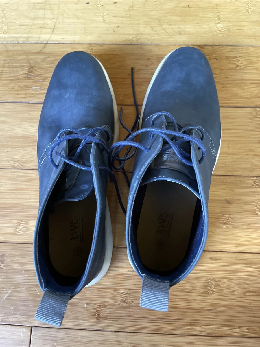 ACW85 Men s Mid Top Black Grey Shoes Size UK 8 EU 42 eBay