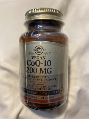 Solgar Coenzyme Q-10 200mg 30 Vegan Capsules CoQ-10 Exp 02/26