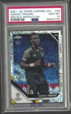 ADAMA TRAORE 2021-22 TOPPS CHROME SPECKLE REFRACTOR RC #65 PSA 10 GEM POP 1/1