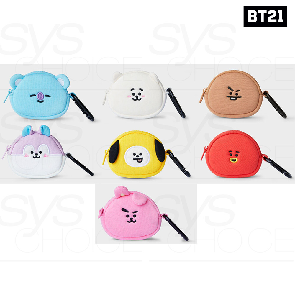 BTS BT21 Official Authentic Goods NEW BASIC Mini Bagcham Pouch +
