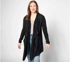 Barefoot Dreams CozyChic Lite Island Wrap Cardigan-Black-S/M-NWT-A630185
