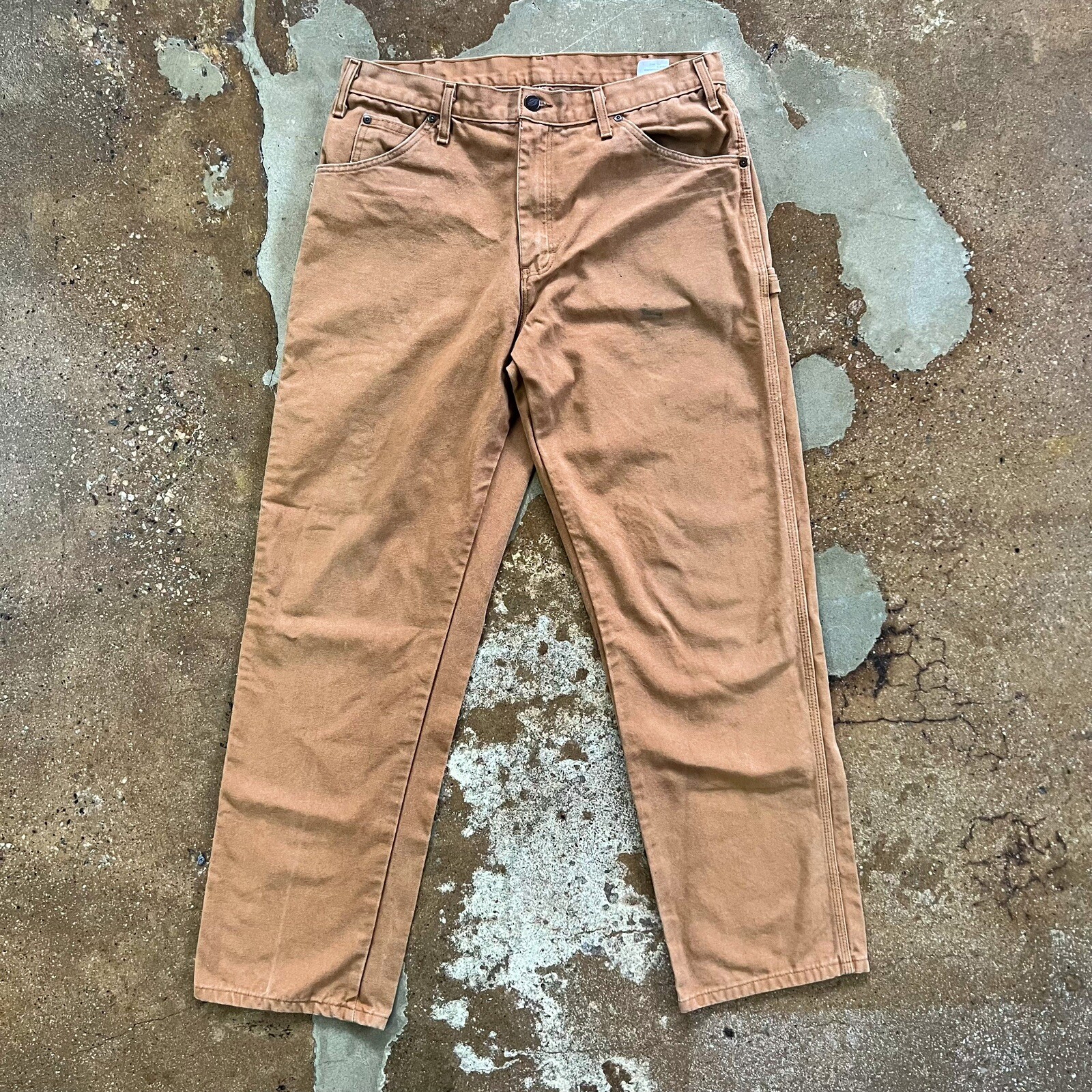 Vintage Brown Duck Canvas Dickies Work Pants 34x32 90s Y2K Workwear  Carpenter