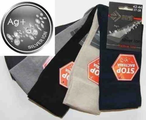 Calze da uomo in argento in cotone