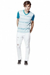 guess t shirt homme rayé