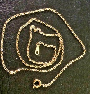 Authentic Necklaces Yellow or White 18k Gold Plated 1.5mm - 2mm Thick 40 - 50 mm Long