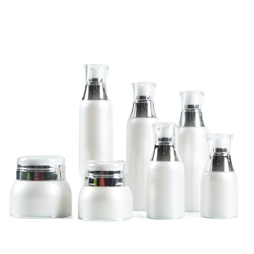 Travel Vacuum Cream Jar Bottle Refillable Pump Press Cosmetic Cream Containers - Picture 1 of 19